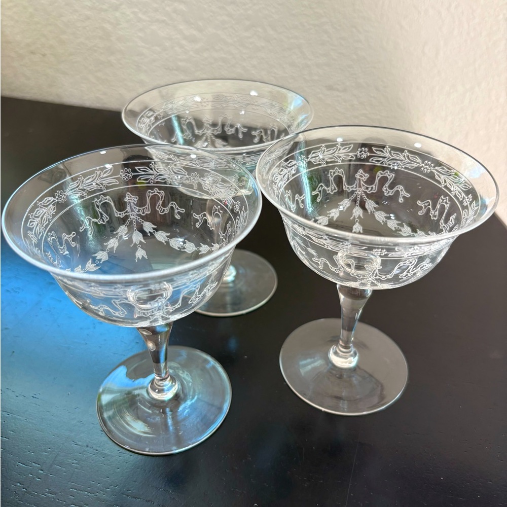 FOSTORIA | Vintage Crystal Champagne Coupe
